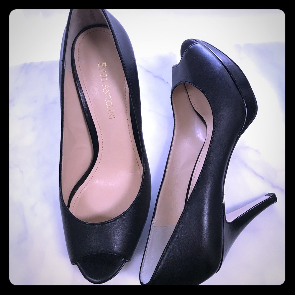 Matte black Enzo Angiolini heels